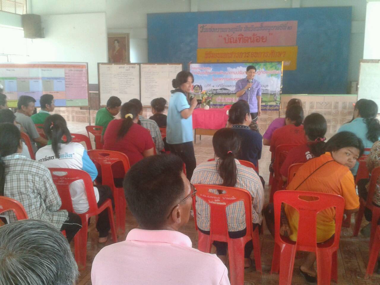 #สุโขทัย ดินแดนแห่งความสุข# ลงพื้นที่ติดตามสนับสนุน และเยี่ยมเยียนให้กำลังใจ การจัดเวทีที่2 ประชาคมวิเคราะห์ข้อมูลและปรับแผนชุมชน ตามโครงการขับเคลื่อนการพัฒนาตามปรัชญาของเศรษฐกิจพอเพียงภาคการเกษตรและชนบท พร้อมเยี่ยมชมกลุ่มออมทรัพย์เพื่อการผลิต บ้านฝั่งหม