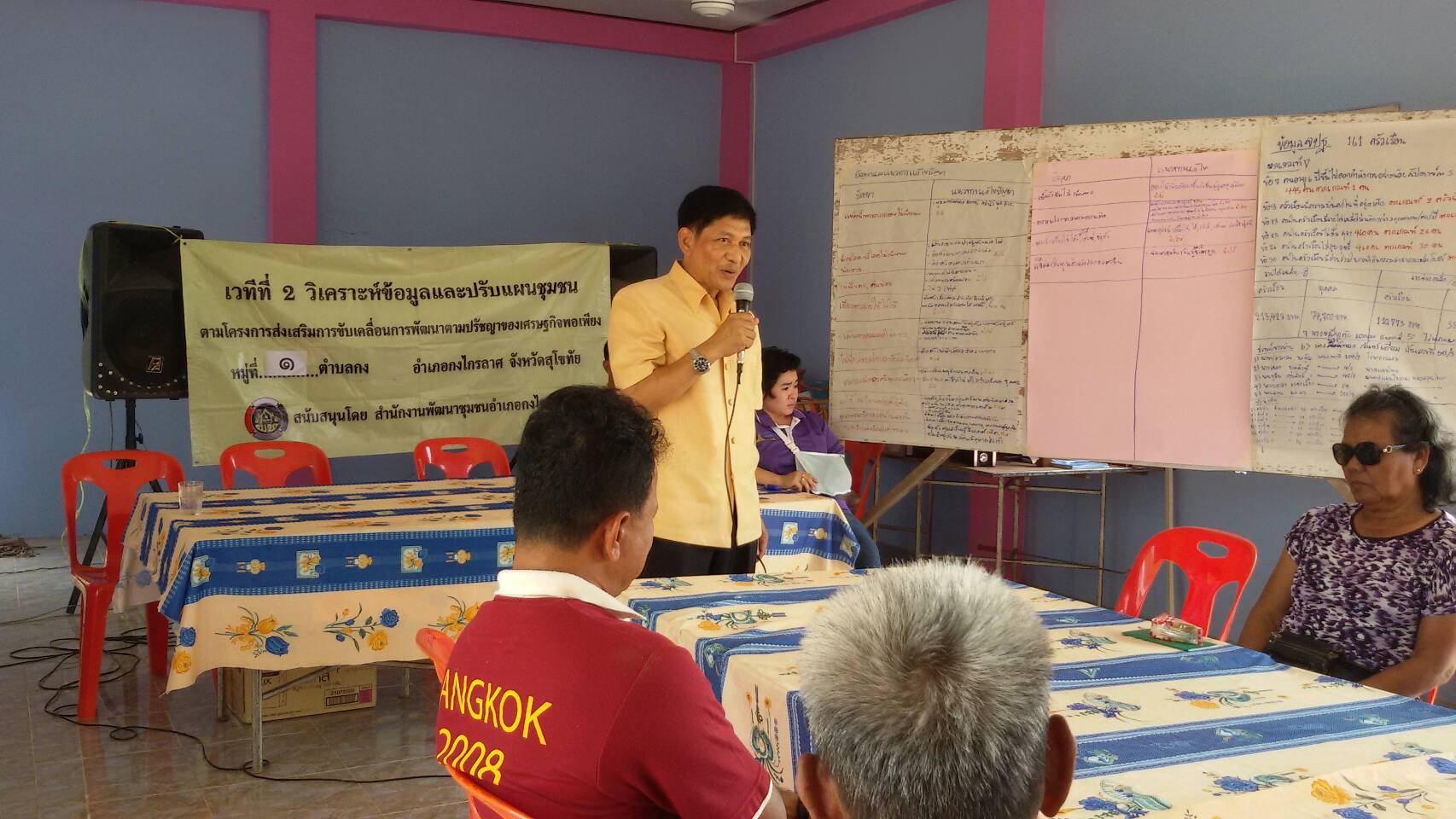 #สุโขทัย ดินแดนแห่งความสุข#กิจกรรมจังหวัดเคลื่อนที่ “บำบัดทุกข์ บำรุงสุข” สร้างรอยยิ้มให้ประชาชนซึ่งสำนักงานพัฒนาชุมชนจังหวัดสุโขทัย และสำนักงานพัฒนาชุมชนอำเภอสวรรคโลก มีกิจกรรมสาธิตการทำน้ำยาล้างจาน การแสดงและจำหน่ายสินค้า OTOP และการแจกเมล็ดพันธุ์ผัก น้