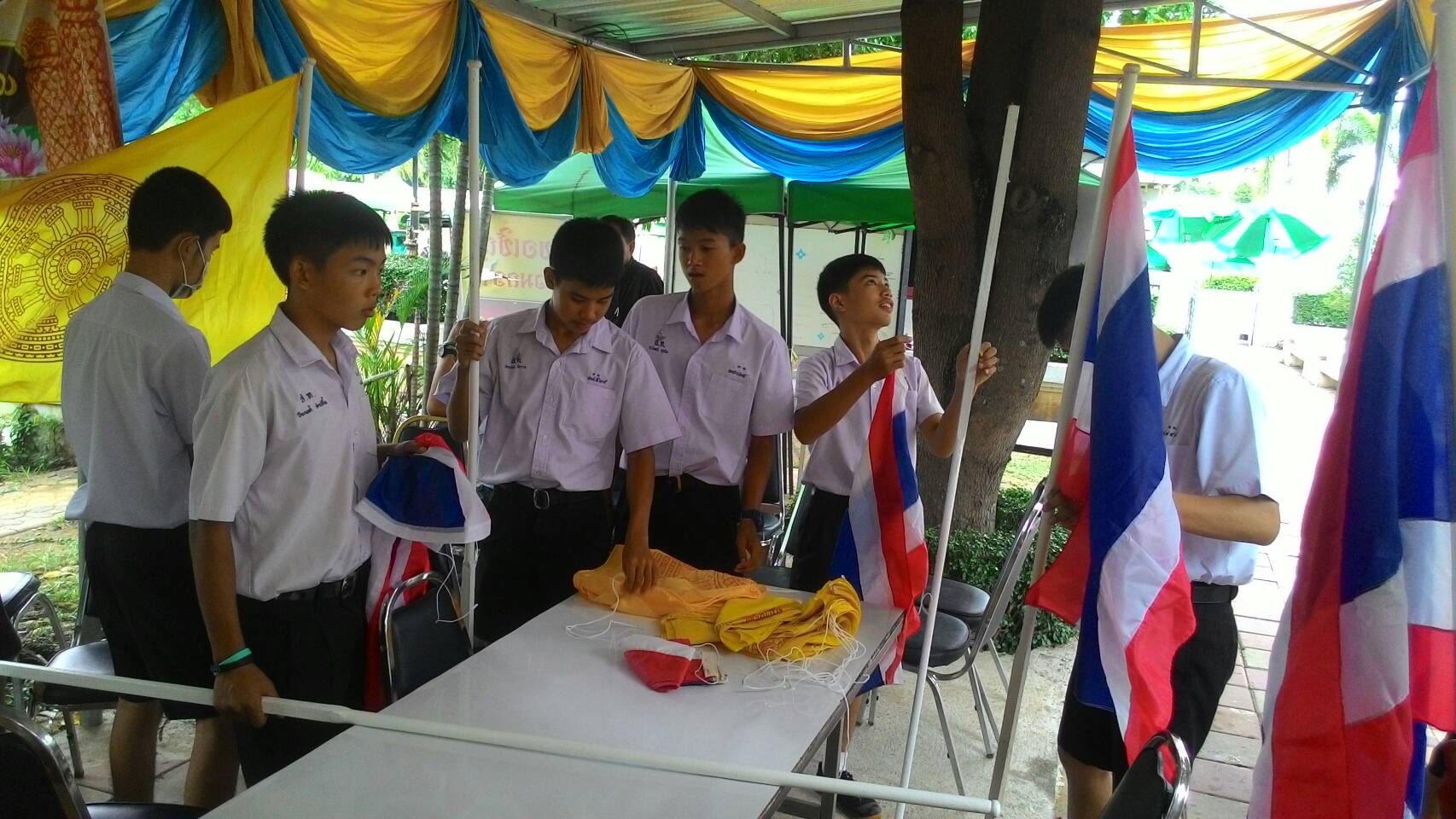 การพัฒนาปรับภูมิทัศน์ของศาลพระแม่ย่า อาคารเก้าพระพุทธสุดแผ่นดิน เพื่อเตรียมจัดทำพิธีหล่อเทียนจำนำพรรษา เนื่องในวันเข้าพรรษา
