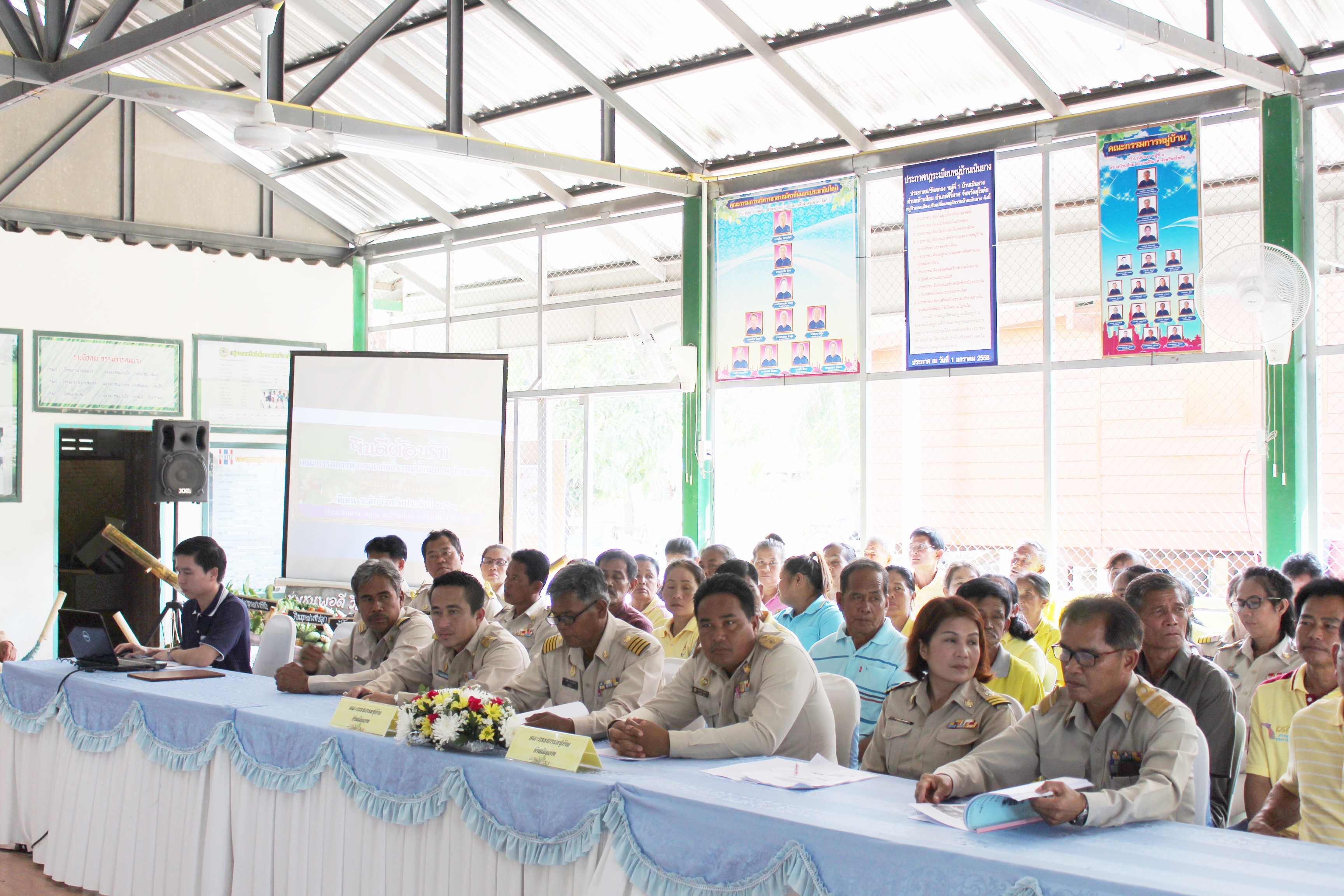 วันที่ 18 มิถุนายน 2561 นายสุวิน พึ่งเงิน พัฒนาการจังหวัดสุโขทัย มอบหมายให้นางสาวกฤษณา กันทะสา หัวหน้ากลุ่มงานยุทธศาสตร์ฯ และคณะกรรมการฯ ลงพื้นที่พิจารณาคัดสรรหมู่บ้านเศรษฐกิจพอเพียง “อยู่เย็น เป็นสุข” ประจำปี 2561 จังหวัดสุโขทัย เพื่อคัดสรรกิจกรรมพัฒนาชุมชนดีเด่นระดับจังหวัด สำหรับเข้ารับพระราชทานโล่รางวัลเพื่อเชิดชูเกียรติ