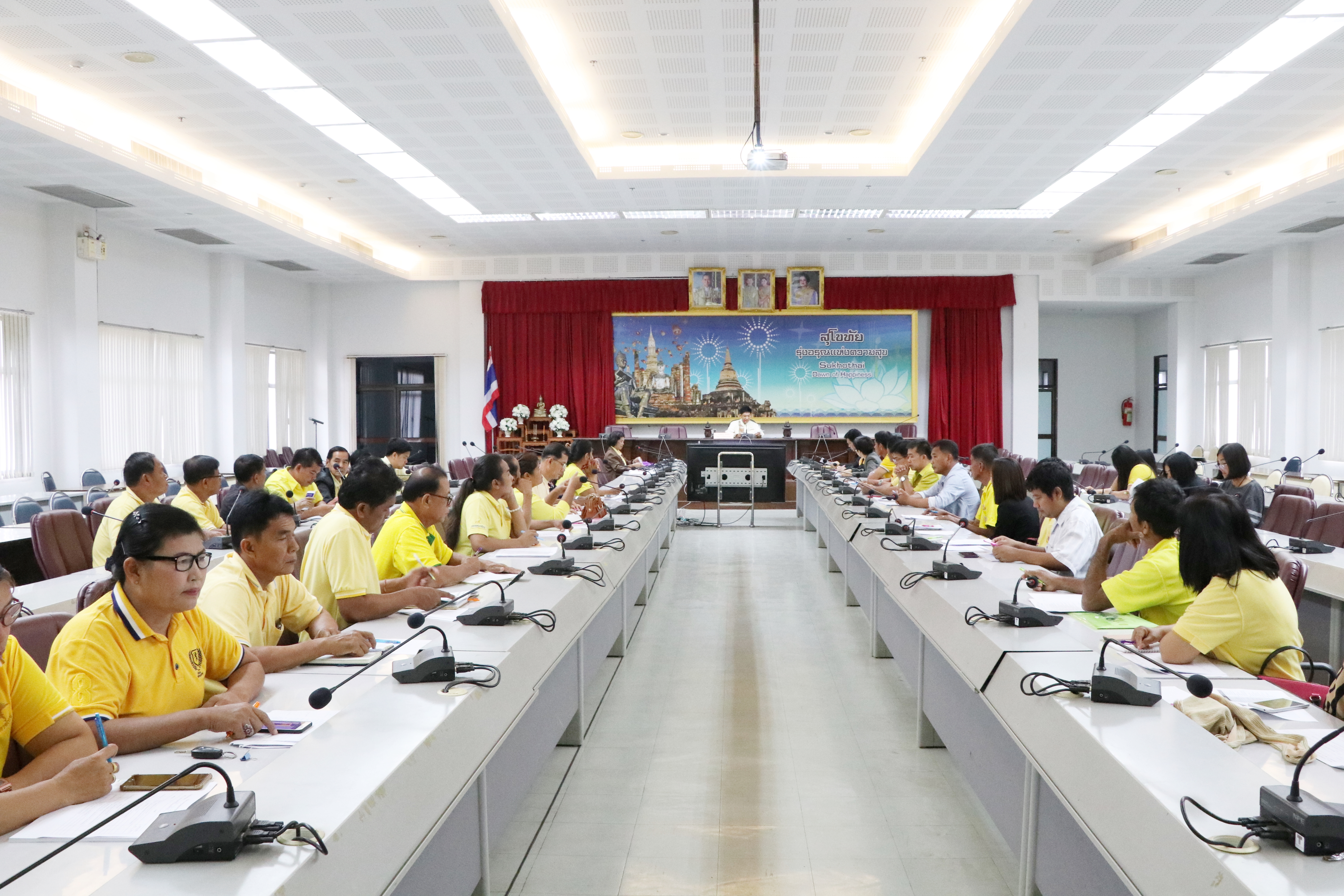 วันที่ 25 กรกฎาคม 2562 เวลา 09.00 น. นายสุวิน  พึ่งเงิน พัฒนาการจังหวัดสุโขทัย เป็นประธานเปิดการประชุมการดำเนินงานตามระบบมาตรฐานการพัฒนาชุมชน (มชช.) ประจำปี 2562 ณ ห้องประชุมศรีสัชนาลัย ชั้น 5 ศาลากลางจังหวัดสุโขทัย