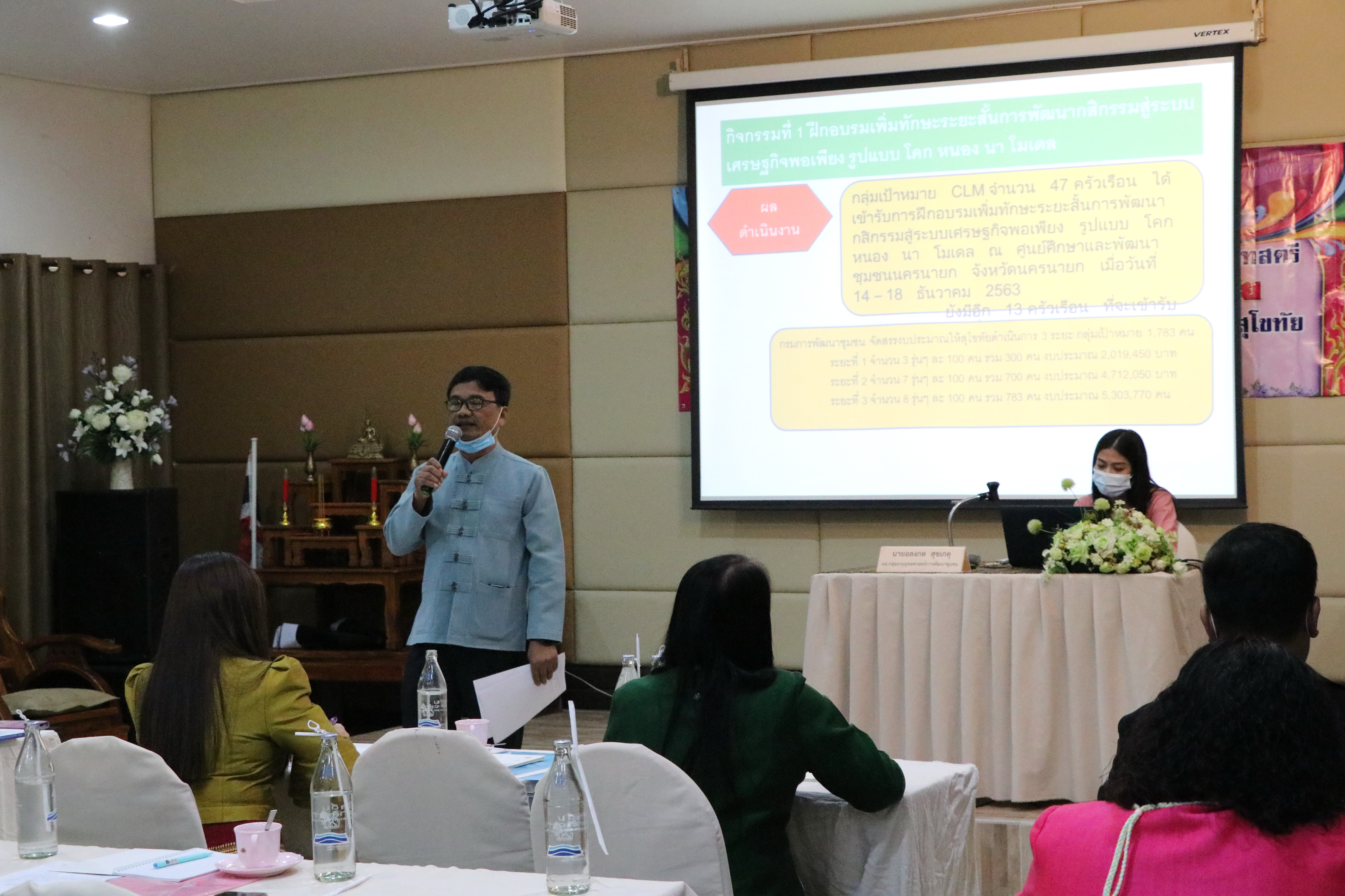 วันที่ 7 มกราคม 2564 เวลา 09.30 น. นายธวัช ใสสม พัฒนาการจังหวัดสุโขทัย เป็นประธานเปิดการประชุมมอบแนวทางการขับเคลื่อนการดำเนินงานตามภารกิจกรมการพัฒนาชุมชน และแนวทางการเพิ่มประสิทธิภาพการดำเนินงานกองทุนพัฒนาบทบาทสตรีจังหวัดสุโขทัย เพื่อมอบนโยบายแนวทางการดำเนินงาน และบูรณาการการทำงานในระดับพื้นที่ให้มีความชัดเจน ในปีงบประมาณ พ.ศ. 2564