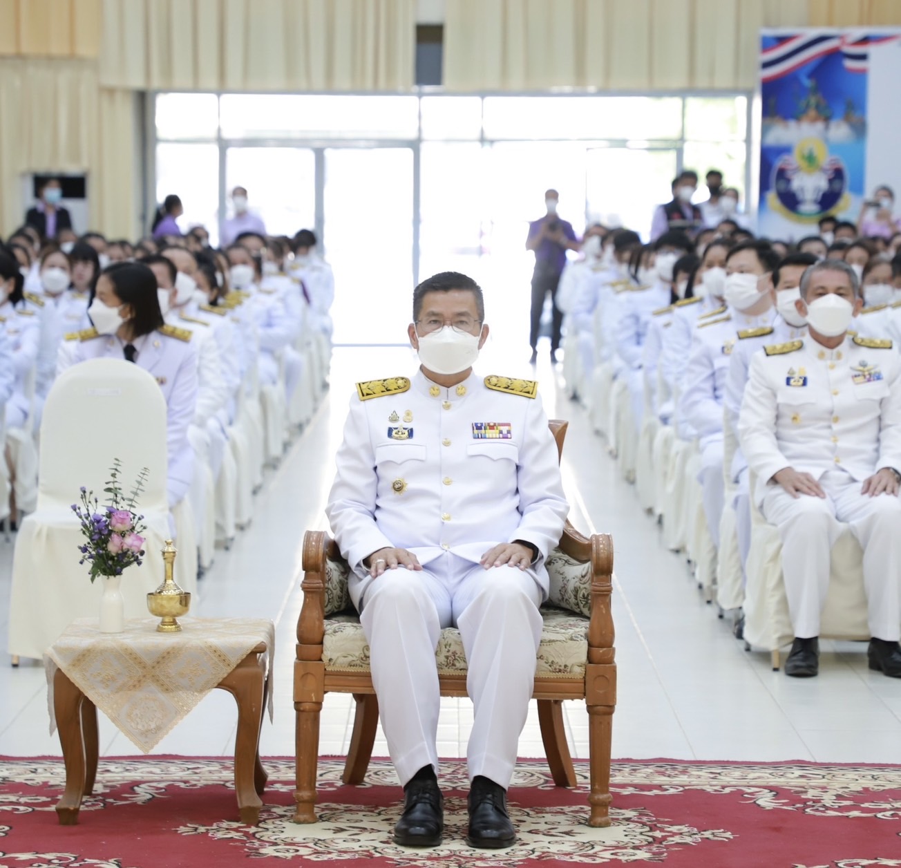 พช.สุโขทัย ร่วมพิธีทำบุญตักบาตรถวายพระราชกุศล เฉลิมพระเกียรติสมเด็จพระนางเจ้าฯ พระบรมราชินี