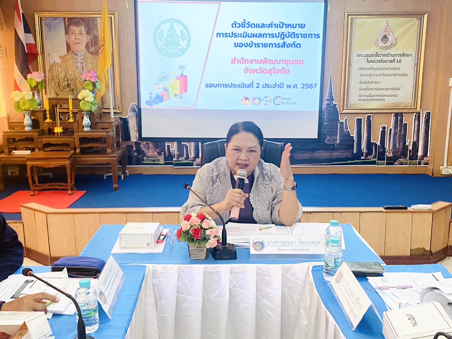 🌈พช.สุโขทัย เคลื่อนทัพขับเคลื่อนงานพัฒนาชุมชน ไตรมาสที่ 3 – 4/2567 จัดประชุมถ่ายทอดตัวชี้วัดค่าเป้าหมายและการประเมินผลการปฏิบัติราชการ และการดำเนินงานตามภารกิจสำคัญ