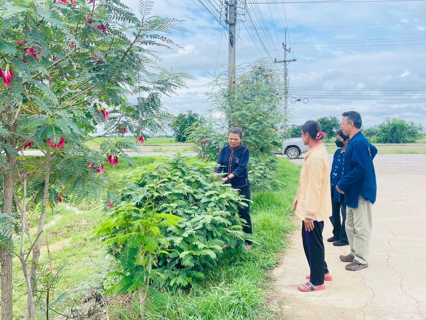 ลงพื้นที่ติดตาม การดำเนินงานการน้อมนำพระราชดำริสมเด็จพระกนิษฐาธิราชเจ้า กรมสมเด็จพระเทพรัตนราชสุดาฯ สยามบรมราชกุมารี สู่ปฏิบัติการปลูกผักสวนครัว เพื่อสร้างความมั่นคงทางอาหาร กิจกรรม “บ้านนี้มีรัก ปลูกผักกินเอง” และ “ทางนี้มีผล ผู้คนรักกัน”