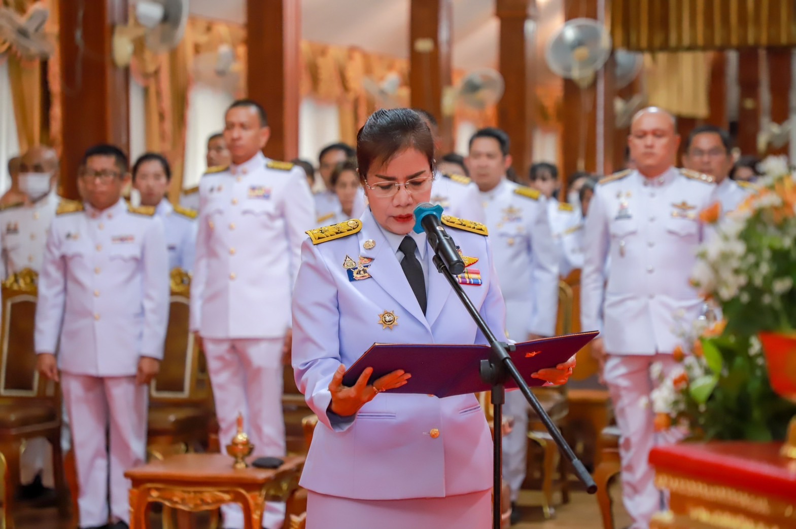 พช.สุโขทัย ร่วมพิธีเจริญพระพุทธมนต์ เฉลิมพระเกียรติสมเด็จพระเจ้าน้องนางเธอ เจ้าฟ้าจุฬาภรณวลัยลักษณ์ อัครราชกุมารี กรมพระศรีสวางควัฒน วรขัตติยราชนารี เนื่องในวันคล้ายวันประสูติ 4 กรกฎาคม