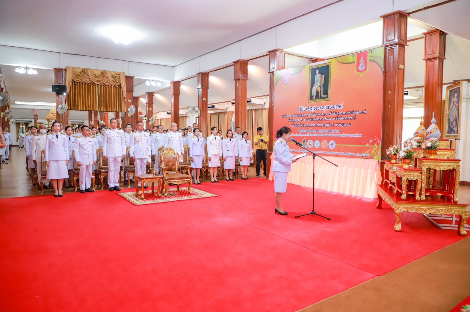 พช.สุโขทัย ร่วมพิธีเจริญพระพุทธมนต์ เฉลิมพระเกียรติสมเด็จพระเจ้าน้องนางเธอ เจ้าฟ้าจุฬาภรณวลัยลักษณ์ อัครราชกุมารี กรมพระศรีสวางควัฒน วรขัตติยราชนารี เนื่องในวันคล้ายวันประสูติ 4 กรกฎาคม