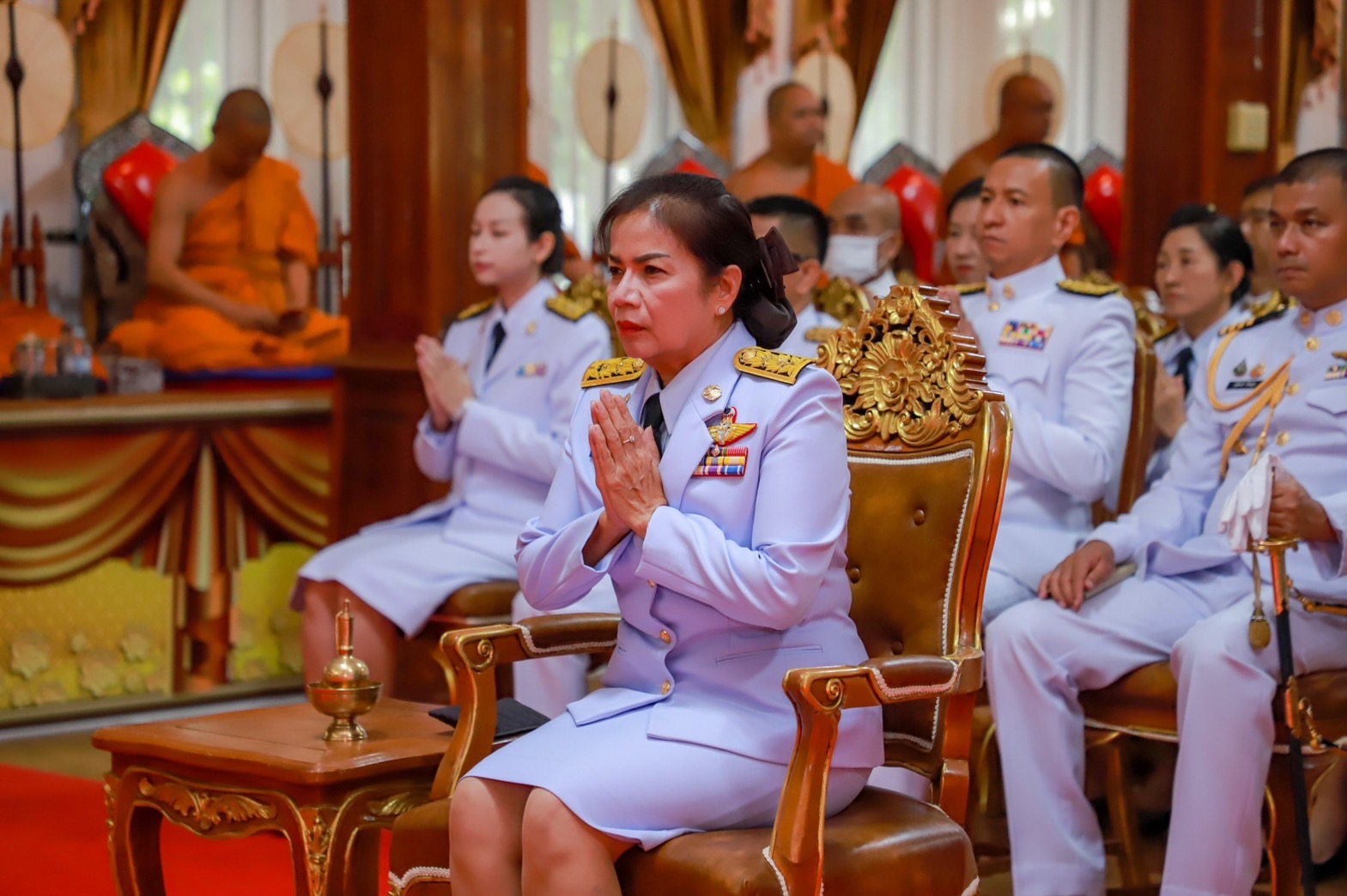 พช.สุโขทัย ร่วมพิธีเจริญพระพุทธมนต์ เฉลิมพระเกียรติสมเด็จพระเจ้าน้องนางเธอ เจ้าฟ้าจุฬาภรณวลัยลักษณ์ อัครราชกุมารี กรมพระศรีสวางควัฒน วรขัตติยราชนารี เนื่องในวันคล้ายวันประสูติ 4 กรกฎาคม