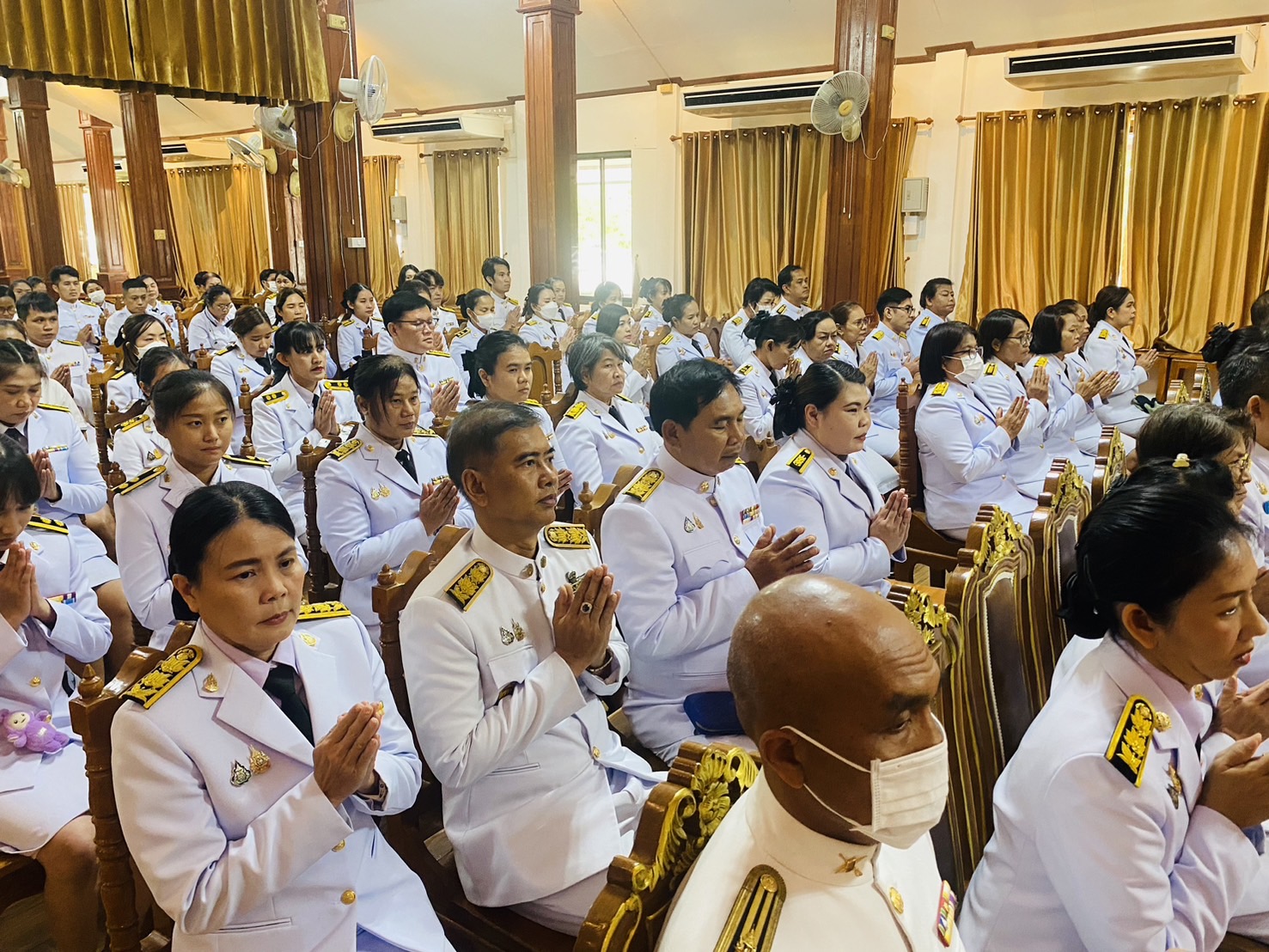 พช.สุโขทัย ร่วมพิธีเจริญพระพุทธมนต์ เฉลิมพระเกียรติสมเด็จพระเจ้าน้องนางเธอ เจ้าฟ้าจุฬาภรณวลัยลักษณ์ อัครราชกุมารี กรมพระศรีสวางควัฒน วรขัตติยราชนารี เนื่องในวันคล้ายวันประสูติ 4 กรกฎาคม