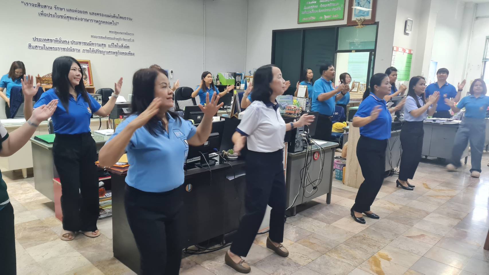 พัฒนาชุมชนสุโขทัยจัดกิจกรรมออกกำลังกาย “สุขภาพดี มีพลัง ด้วยการออกกำลังกาย” ภายใต้โครงการ “(five)P CDD สุโข : องค์กรแห่งความสุข”