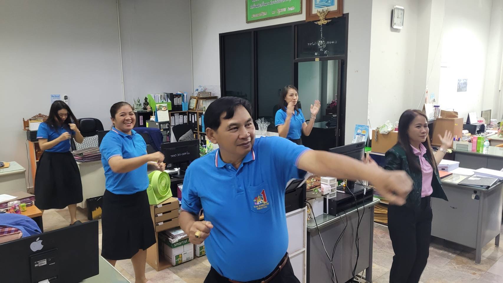 พัฒนาชุมชนสุโขทัยจัดกิจกรรมออกกำลังกาย “สุขภาพดี มีพลัง ด้วยการออกกำลังกาย” ภายใต้โครงการ “(five)P CDD สุโข : องค์กรแห่งความสุข”