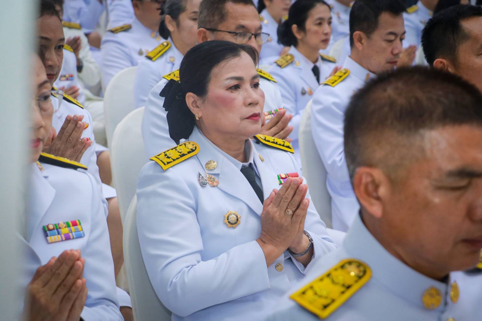พช.สุโขทัยร่วมพิธีเจริญพระพุทธมนต์ พิธีทำบุญตักบาตรถวายพระราชกุศล เนื่องในวันเฉลิมพระชนมพรรษาสมเด็จพระนางเจ้าฯ พระบรมราชินี 3 มิถุนายน 2568